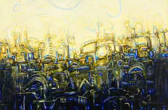 Bioscape by Keith Morant, oil on canvas, offered Jun 2016