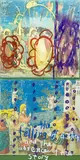 John Reynolds, The telling of a story and the absence of the story, oilstick on screenprint, diptych