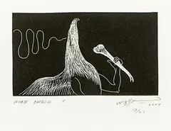 Bill Hammond, Bone Eagle C, lithograph, 12/25