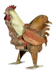 Untitled - Rooster by Jeffrey Thomson, corrugated iron, offered Jun 2016