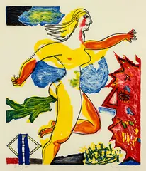 Doing It by Pat Hanly, screenprint, 24/30, sold Jun 2016