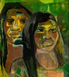 Louise Henderson, Portrait of Two Polynesian Women