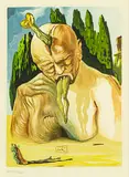 The Inferno: Song 27, The Devil Logician from The Divine Comedy by Salvador Dalí, woodblock engraving, circa 1960, offered Jun 2016