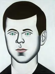 Gavin Hurley, JFK Senior as a Boy, oil on jute