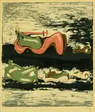 Henry Moore, Reclining Figures, lithograph, 6/50