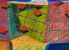 Michael Reed, Interior Motives 3, dry pastel on rag paper