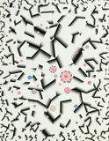 Ben Buchanan, White Mountain, adhesive collage on board
