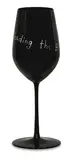 John Reynolds, Dark Glass, metallic ink on Riedel glass