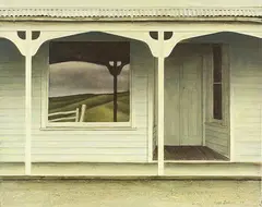Neil Driver, Untitled – Villa Facade, acrylic on board
