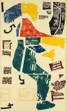 Philip Trusttum, Thumbs and Head, lithograph, triptych, 2/5