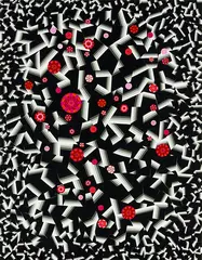 Ben Buchanan, Black Mountain, adhesive collage on board