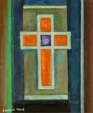 Blue and Red by Charles Herbert Smales Tole, oil on board, offered Jun 2016