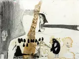 James Robinson, Delicate N Open, mixed media on canvas board