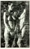 Samuel Harrison, Untitled (Two Women), woodblock print, 4/16