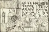 Garth Tapper, Ko Te Haere, ink on paper
