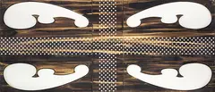 Russell Moses, Matauri Bay Site Pacific XXI, seri-prune paint on wood, seven panels