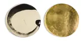 Max Gimblett, Oxherding, acrylic on Belgian linen and gold leaf on shaped wooden panel, diptych