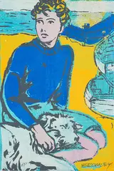 Untitled by David Bromley, screenprint, AP, sold Jun 2016