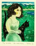 Gary Tricker, The Debutante, etching, 10/12