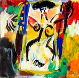 Piera McArthur, Nude in Splendid Frame, oil on canvas