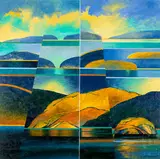 Cynthia Taylor, Untitled, oil on canvas, diptych