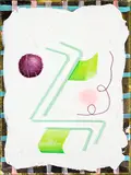 Imogen Taylor, Untitled, drinking straws, string and acrylic on canvas