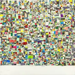 Square Brain by Rohan Wealleans, acrylic on canvas, sold Apr 2016