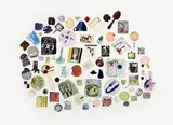 Still life with James Joyce by Richard Killeen, acrylic on aluminium, 79 parts, sold Apr 2016