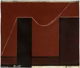 Colin McCahon, Jump (E. 28), synthetic polymer paint on unstretched jute canvas