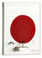 Instructions on how to stare at a painting (for children) by Andrew McLeod, mixed media on canvas, sold Feb 2016
