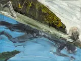 Euan McLeod, Swimming/Falling 2, oil on canvas