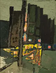 Elva Bett, Wellington Street, oil on board