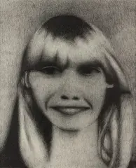 Sheryl by Richard Lewer, charcoal on matte cardboard, 2005, sold Feb 2016