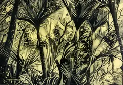 Untitled – Bush Study by Anne Riethmaier, acrylic and liquid glass on board, sold Feb 2016