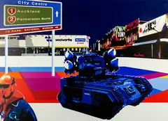 Kelcy Taratoa, Episode 0023, acrylic on canvas