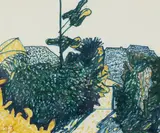 Pat Hanly, Untitled (Garden), ink on paper