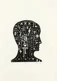 Tony de Lautour, Head, lithograph, 10/25