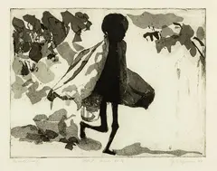 Roy Dalgarno, “Help” Series No. 14, etching, Artist’s Proof