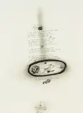 John Pule, I woke up to find a butterfly across your mouth, ink and pastel on paper