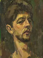Alan Pearson, Self Portrait, oil on board, circa 1960’s