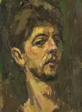 Alan Pearson, Self Portrait, oil on board, circa 1960’s
