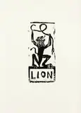 Tony de Lautour, Lion, lithograph, 12/25