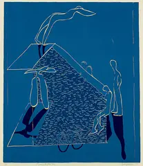 Clive Humphries, Figures by the Pool, screenprint, 7/8
