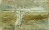 Neville Smitheram, If the Projectile Has Sufficient Speed It Becomes a Satellite No. 2, encaustic on paper