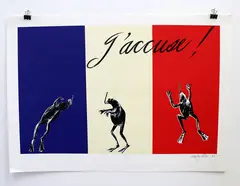 J’accuse by Stanley Palmer, screenprint, sold Feb 2016