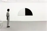 Michael Dunn, Len Bell with a Albrecht Hemisphere, gelatin silver print