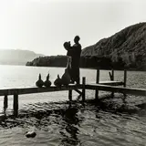 Michael Dunn, Theo with Gourds, Lake Tarawera 1965, gelatin silver print