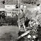 Michael Dunn, Theo Schoon taking a Light Reading, Lake Tarawera, Easter 1965, gelatin silver print