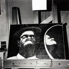 Michael Dunn, In Tony Fomison’s Studio: Christchurch 1971, gelatin silver print