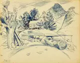 Russell Clark, 3 Rural Scenes inc. Burry’s Mill Waiotemarama, Waimamaku & Pakauae
